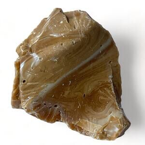 Carmel Cream Chocolate Art Glass Cullet Swirl Slag Glass #4XL121